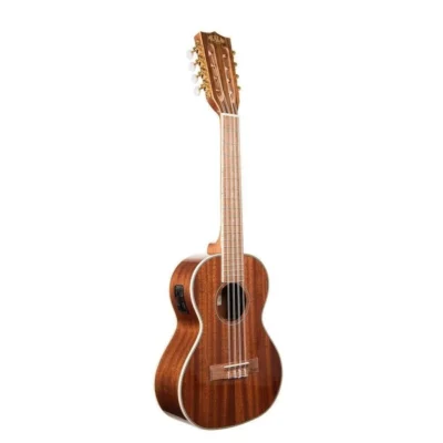 Kala KA-8E Acoustic / Electric 8 string Tenor Ukulele, Natural Satin Mahogany