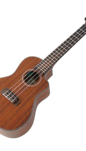 Kala KA-SMHCE-C Electric-Acoustic Cutaway Concert Ukulele, Solid Mahogany