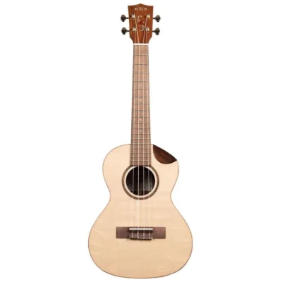 Kala KA-SPT-SC Solid Spruce Scallop Tenor Ukulele Inc Transit Case