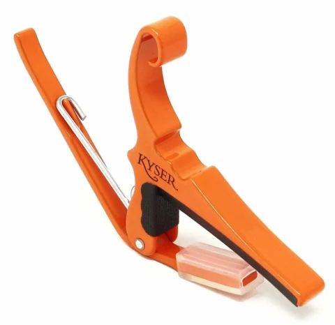 Kyser KG6O 6-String Quick-Change Capo for Acoustic Guitars - Orange