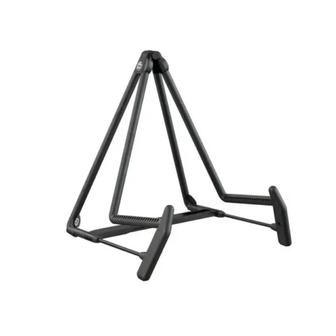 K&M 17580 BLACK HELI Acoustic Guitar Stand