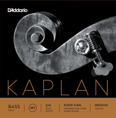 D'Addario Kaplan Solo Double Bass Strings Set, 3/4 Scale, Medium Tension