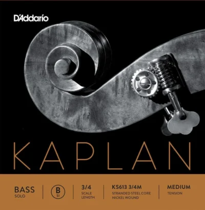 D'Addario Kaplan Solo Double Bass B String, 3/4 Scale, Medium Tension