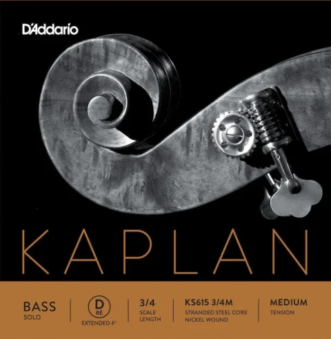 D'Addario Kaplan Solo Double Bass D-Ext String, 3/4 Scale, Medium Tension