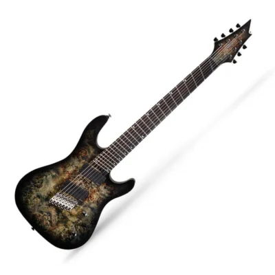 Cort KX500MS SDB 7 String Electric Guitar Stardust Black Multi Scale with EMG's