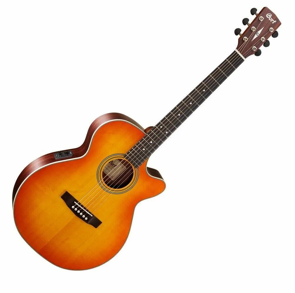 Cort L150F Superfolk Acoustic / Electric Guitar Fishman Pickup Vintage Sunburst