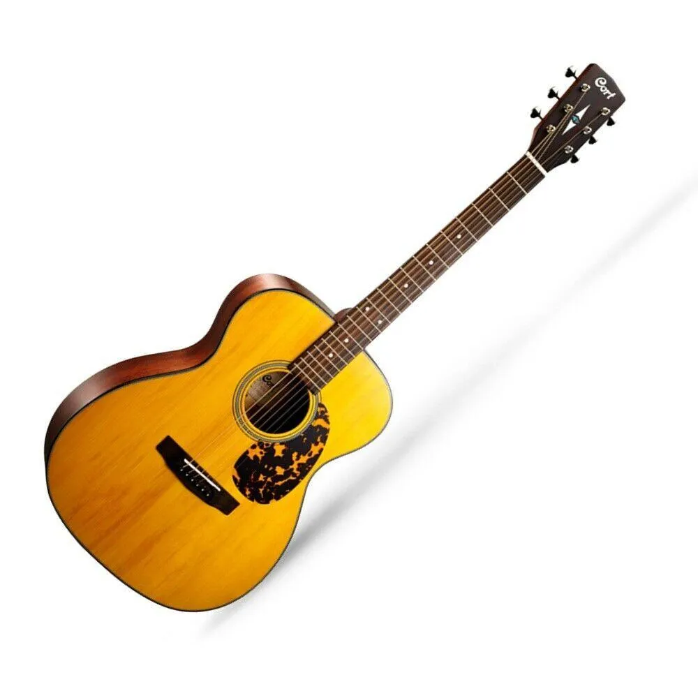 Cort L300VF NAT OM Acoustic / Electric Guitar Fishman Pickup Luce Series