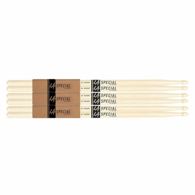 LA Specials by Promark 5A Hickory Drumsticks , 3-pack - Drum Sticks 3 Pairs