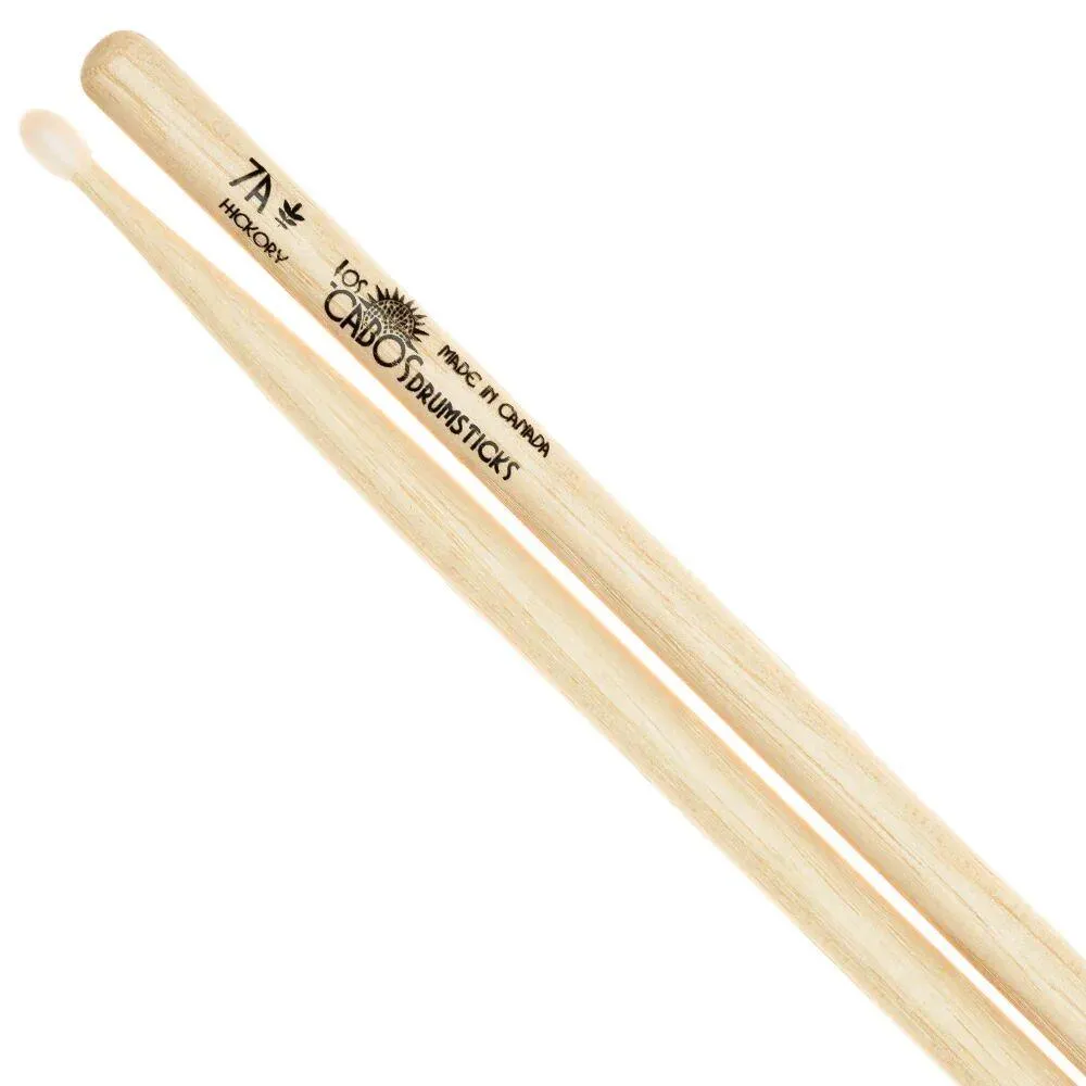 Los Cabos White Hickory Drumsticks - 7A Nylon Tip