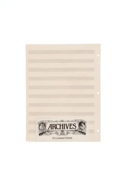 Archives Looseleaf Manuscript Paper , 10 Stave, 50 Pages