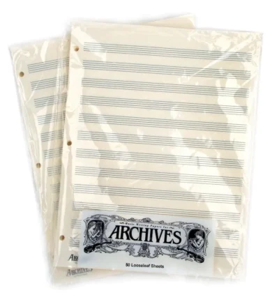 Archives Looseleaf Manuscript Paper , 12 Stave, 50 Pages