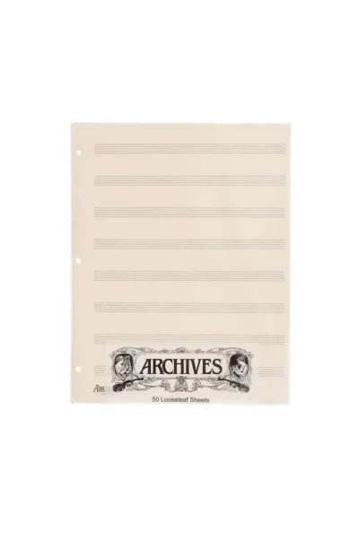Archives Looseleaf Manuscript Paper , 8 Stave, 50 Pages