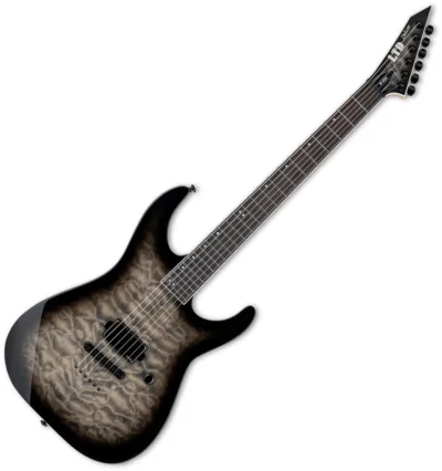 ESP LM1001NTQMCHB  LTD M-1001NT QM Electric Guitar - Charcoal Burst