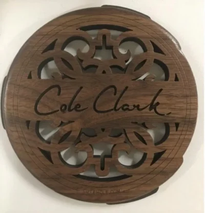 LUTEHOLE Soundhole Cover - COLE CLARK Branded Walnut FOR FL GUITAR