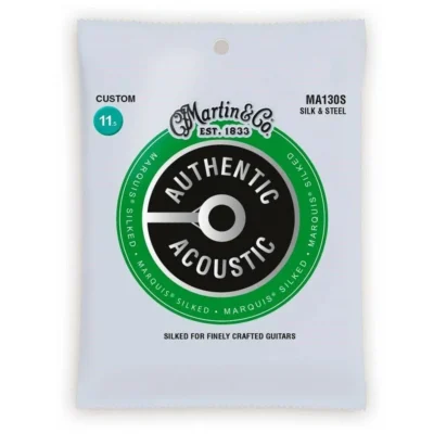 Martin Authentic Acoustic Marquis Silked Guitar Strings - Silk and Steel MA130S