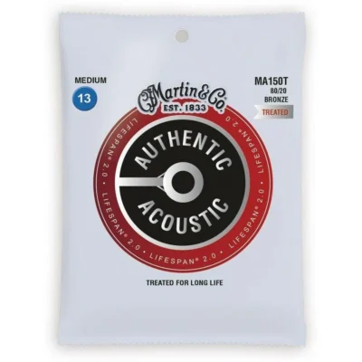 Martin MA150T  Treated 80/20 Bronze Authentic Acoustic Guitar Strings 13- 56