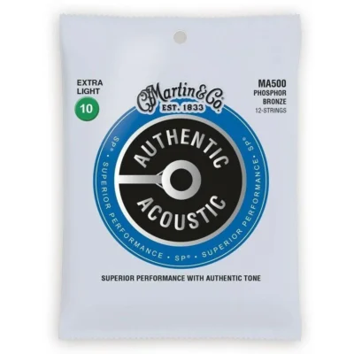 Martin MA500 SP Authentic Acoustic Guitar Strings 12 String
