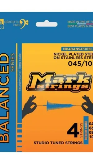 Markbass Balanced Nickel on Stainless Steel Roundwound Bass Strings