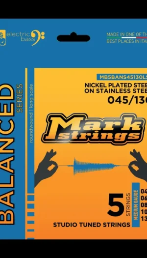 Markbass Balanced Nickel on Stainless Steel 5 - String Bass Strings 45 - 130