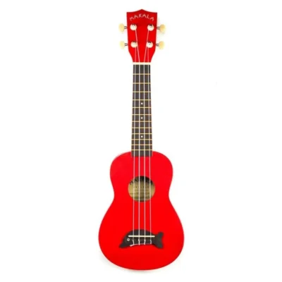 Kala Makala Dolphin Series Sporano Ukulele Candy Apple Red  with Bag
