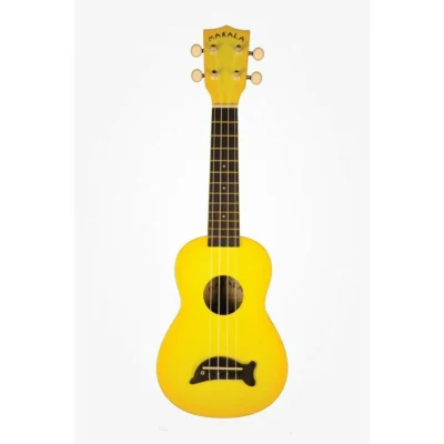 Kala Makala Dolphin Series Sporano Ukulele Solid Yellow Gloss with Bag