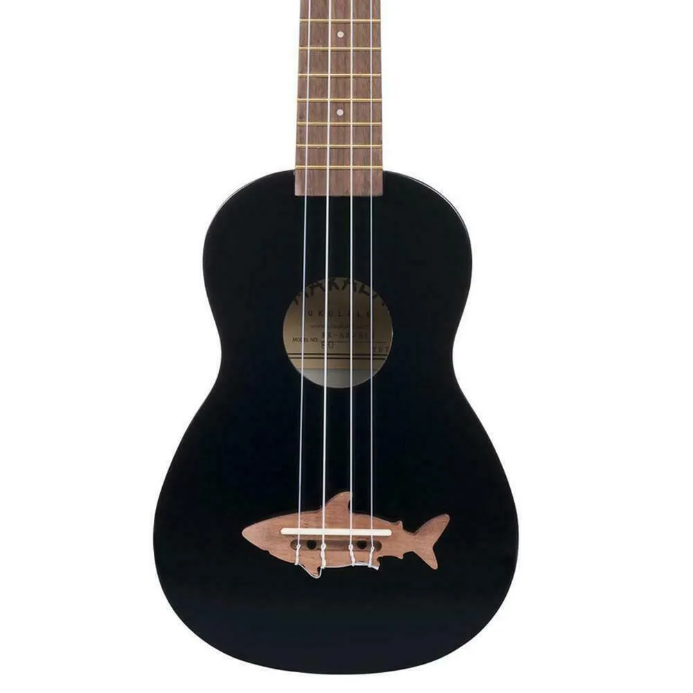 Kala Makala Shark Series Sporano Ukulele Black Tip with Bag