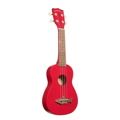 Kala Makala Shark Series Sporano Ukulele Red Sea with Bag
