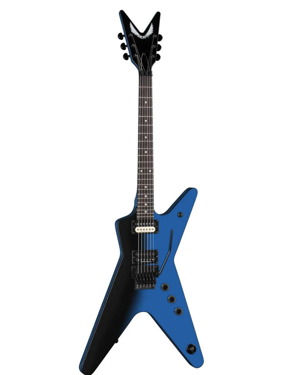 Dean ML 79 Floyd Rose Seymour Duncan Electric Guitar - Black to Blue Fade