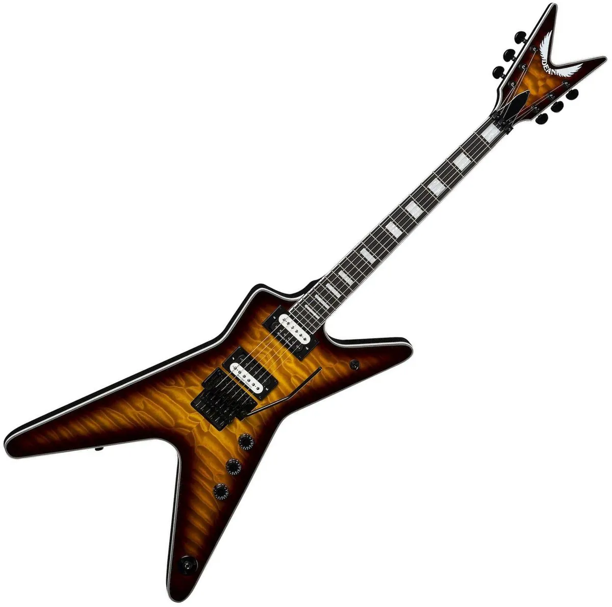 Dean ML SEL F QM TBZ ML Select Floyd Quilt Top Electric Guitar - Trans Brazilia