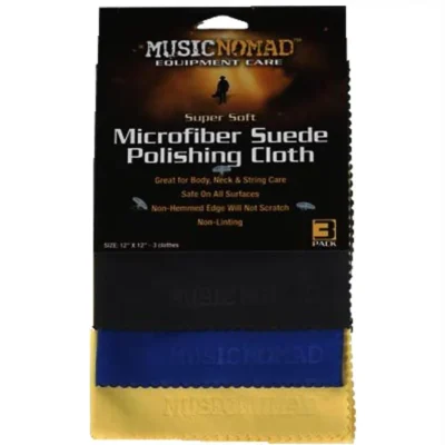 MusicNomad Super Soft Microfiber Suede Polishing Cloth (3-pack) - Music Nomad