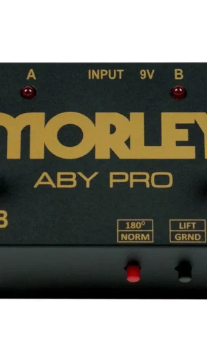 Morley ABY Pro 2-Button ABY Signal Switcher Pedal Silent Switching, Reverse Polarity