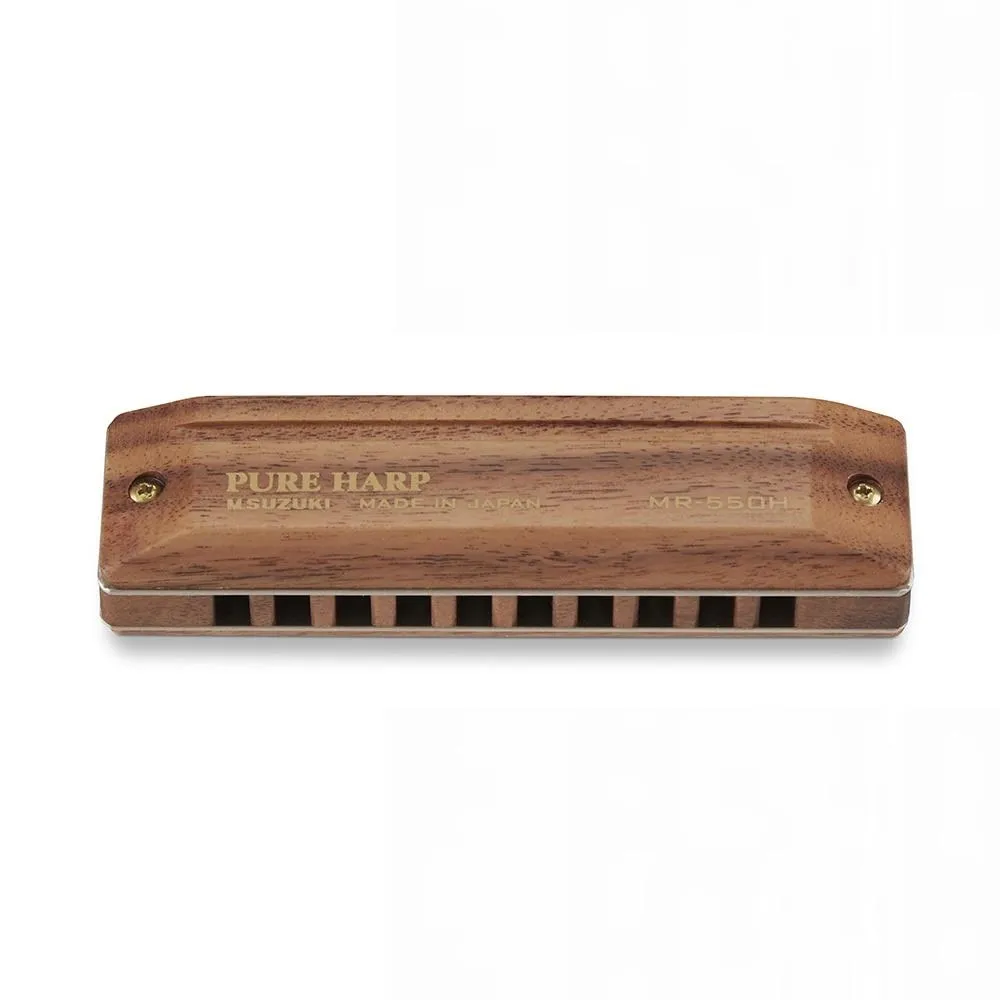 Suzuki Harmonica Pure Harp MR-550HEb Key Of Eb Hawaiian koa
