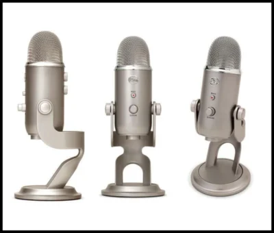 Blue Microphones Yeti USB Microphone - Platinum - Home / Studio Recording mic