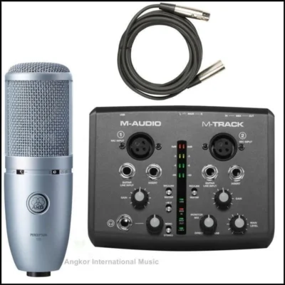 M-Audio M-Track 2 Channel USB Interface + AKG Perception P120 Recording Pack