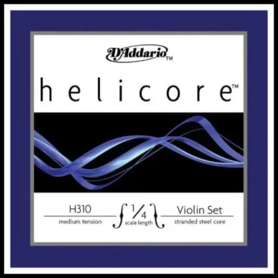 D'Addario Helicore Violin String Set, 1/4  Scale, Medium Tension Violin strings
