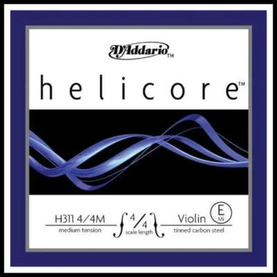 D'Addario Helicore Violin Single E String  4/4 Scale, medium Tension