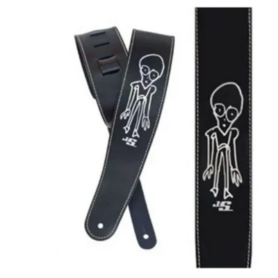 Planet Waves icon Joe Satriani Adjustable Leather Guitar Strap Grey Man 25LS-JS2