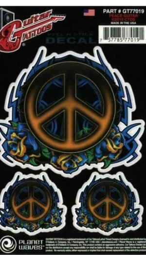D'Addario Planet Waves Guitar Tattoo Decal Tribal Peace GT77019