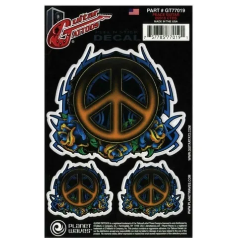 D'Addario Planet Waves Guitar Tattoo Decal Tribal Peace  GT77019