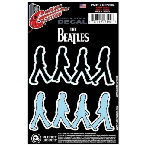 D'Addario Planet Waves Guitar Tattoo Decal Beatles Abbey Road GT77202