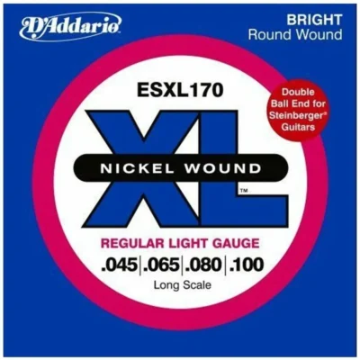 D'Addario ESXL170 Double Ball Nickel Wound Light Bass Guitar Strings 45 - 100