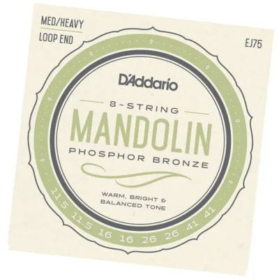 D'Addario J75 EJ75 Phosphor Bronze Medium/Heavy Mandolin Strings 11.5 - 41