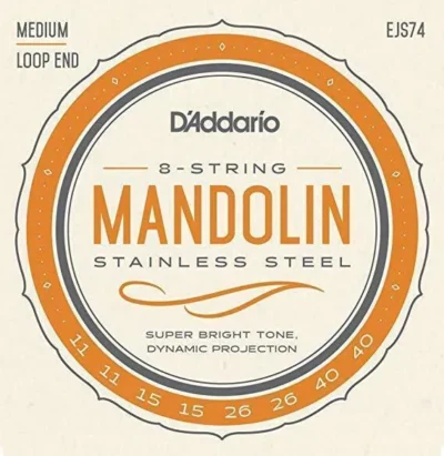 D'Addario EJS74 Mandolin Strings Phosphor Bronze Stainless Steel, 11 - 40