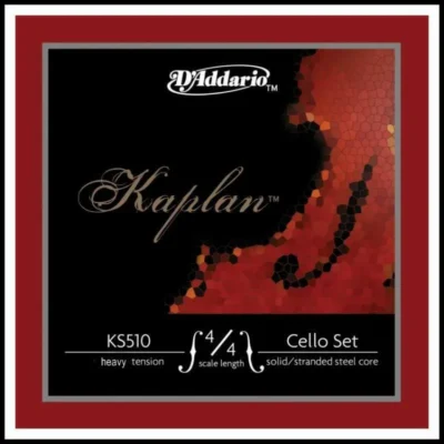 D'Addario Kaplan 4/4 Cello String Set C,G,D and A strings Heavy Tension
