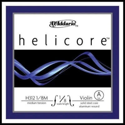 D'Addario Helicore Violin Single Wound  A String 1/8  Scale Medium  Tension H312