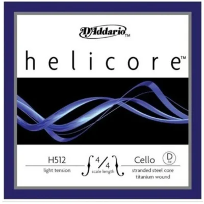 D'Addario Helicore Cello Single D String 4/4 Scale Light Tension H512