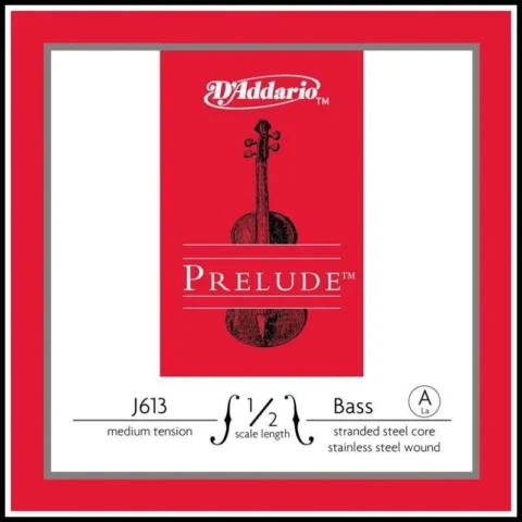 D'Addario Prelude Bass Single A  String, 1/2 Scale, Medium Tension J613