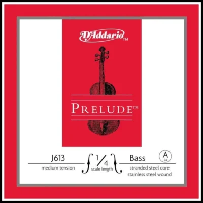 D'Addario Prelude Bass Single A String, 1/4 Scale, Medium Tension J613