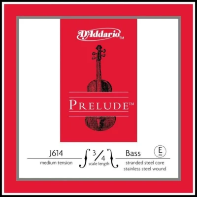 D'Addario Prelude Bass Single E String, 3/4 Scale, Medium Tension J614
