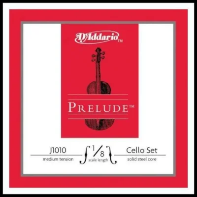 D'addario Prelude Cello String Set, 1/8 Scale, Medium Tension Made in USA